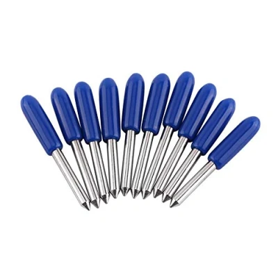 Image of 10Pcs Cutting Knife Plotter Blade Holder Base with Cutter for Vinyl 30/45/60 Degree (60)