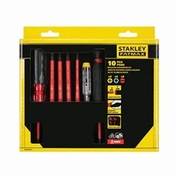 Image of Stanley Fatmax VDE Multi Bit 10 Piece Screwdriver Set in Pouch