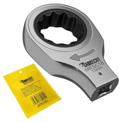 Image of 1 x SabreCut MRSC18 13mm Dual Sided Ratcheting Wrench 1/4&quot; Square Drive 72 Tooth Precision Gear 62Nm High Torque Ratchet Professional Stainless Steel Compact Tool Attachment