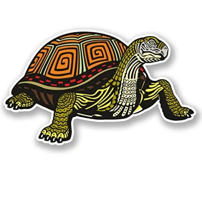 Image of 2 x Turtle Vinyl Sticker Decal iPad Laptop Car Bike Tortoise Girls #4791 (10cm Wide 6cm Tall)