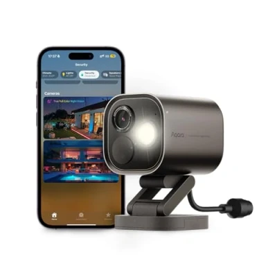 Image of Aqara 4MP Camera Hub G5 Pro PoE, True Color Night Vision Security Outdoor Wired, HomeKit Secure Video, Thread Border Router, Local Detection, Thread/Zigbee, Supports Alexa, Google, Grey
