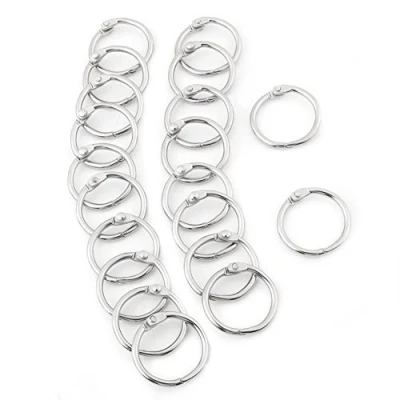 Image of Metal Spiral Binding 38 mm, 20 x 25 mm Loose Leaf Rings Silver Large Broken Book for Album Scrapbook Craft (25 mm)