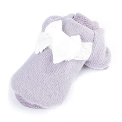 Image of SMDARROY Cute Pet Puppy Cat Warm Jumper Sweater Bow Knitwear Coat Apparel Clothes Sweatershirt Winter Flannel Small Dog Chihuahua Yorkshire Hoodie jacket