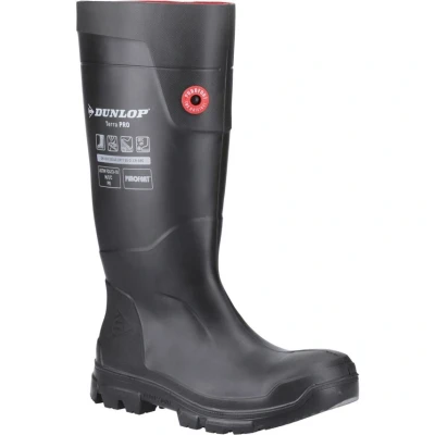 Image of Dunlop Protective Footwear Unisex Purofort TerraPRO Industrial Boot, Black, 7 UK
