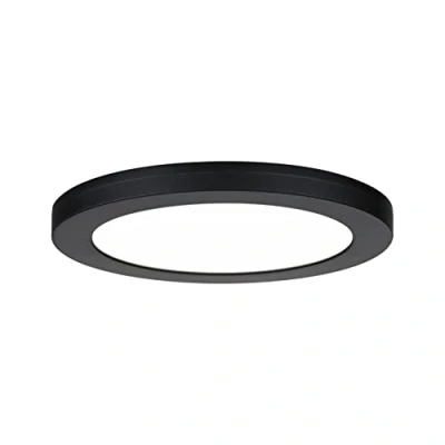 Image of Paulmann 93097 LED panel recessed 2in1 Cover it 225mm round incl. 1x16.5W Daylight White Black rec. luminaire plastic 4000K