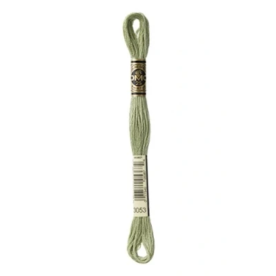 Image of DMC 117MC 3053 Embroidery Floss Cotton Green 8m