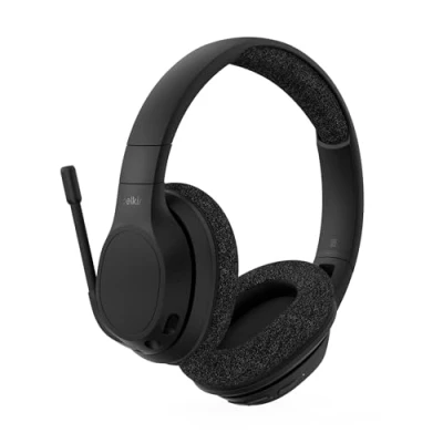 Image of Belkin SoundForm Adapt wireless Headset with Microphone, headphones built in boom mic, multipoint connection, ENC, 65+H Bluetooth computer over ear for PC, laptop, office