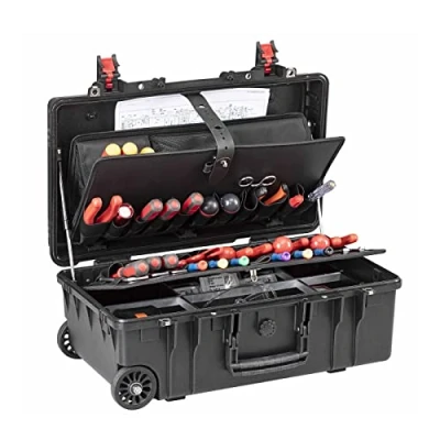 Image of GT 488694 Tool Box 52 21 PTS (Without Contents, Box, Case with Wheels and Telescopic Handle, Lightweight Plastic, Trolley Boards, Document Compartment, Volume 30.4 L)
