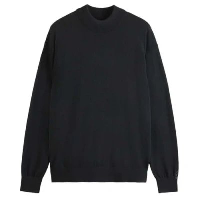Image of Scotch &amp; Soda CORE Dropped Shoulder MOCK NECK Jumper, Men&#039;s, Size: Medium, Black