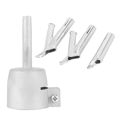 Image of NISHZHU 4 Speed Welding Nozzles for Vinyl PVC Plastic Hot Air Blower Triangle Nozzle 5Mm Round Alloy Y Type