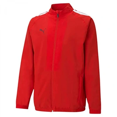 Image of Puma Unisex Kids teamLIGA Sideline Jkt Jr Sweater, Red White, 140