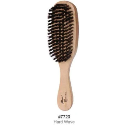 Image of Magic Collection Hard Wave Brush Natural Boar Bristle Satin Finish Wood Handle # 7720