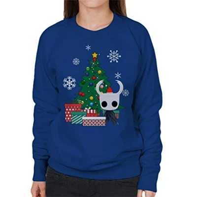Image of Cloud City 7 Hollow Knight Around The Christmas Tree Women&#039;s Sweatshirt Royal Blue