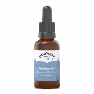 Image of Dorwest Herbs Sulphur 30C Homoeopathic Liquid Remedy for Dogs &amp; Cats 15ml