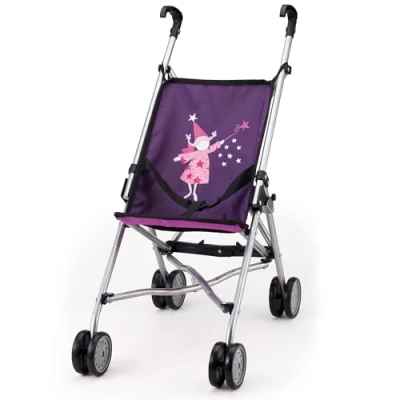 Image of Bayer Design 30112AA Dolls pushchair, stroller, foldable, double wheels, security belt