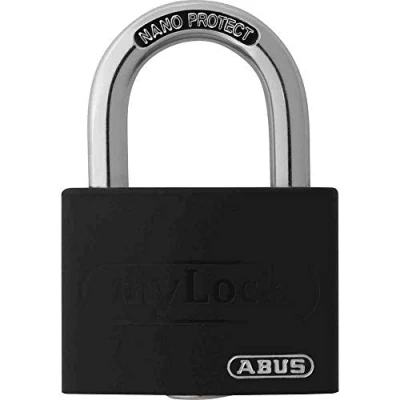 Image of ABUS T65AL/40 &quot;myLock&quot; Aluminium Padlock, Black