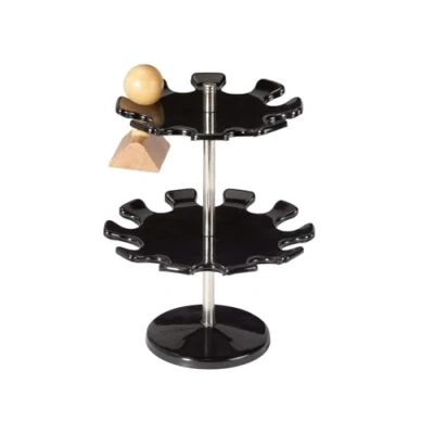 Image of MAUL Round Version Premium Stamp Holder Metal Rack for 18 Stamps Black