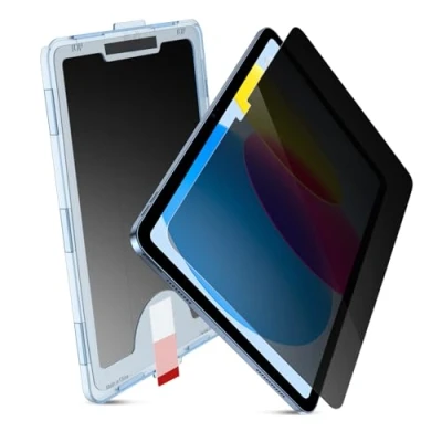 Image of MOBDIK Privacy Screen Protector Compatible with iPad 10th Generation 10.9 inch (2022) Anti Spy, 9H Tempered Glass, EZ Kit 1 Pack