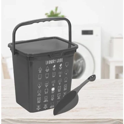 Image of 6L Grey Washing Powder Storage Box Ideal For Laundry Detergent Pods &amp; Tablets Container