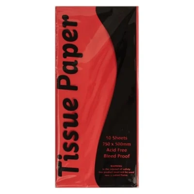 Image of Stephens Tissue Paper, Red, 750 x 500mm (30 20 Inches), 30 Sheets for Christmas Wrapping Craft, Arts, Gift Boxes &amp; Bags, Paper Packaging,