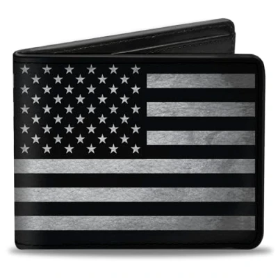 Image of Buckle Down Unisex Adult&#039;s Bifold Wallet United States Bi Fold, White, 4.0&quot; x 3.5&quot;
