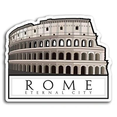 Image of 2 x 10cm Colosseum Rome Italy Vinyl Stickers Fun Sticker Laptop Luggage #17037 (10cm Wide)
