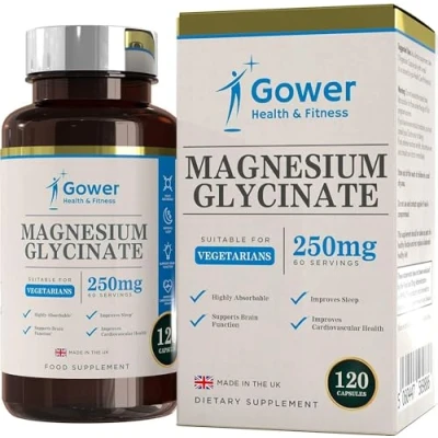 Image of GH Magnesium Glycinate 250mg Bisglycinate per Serving 120 Supplements High Strength Capsules Non GMO &amp; Allergen Free Made in The UK