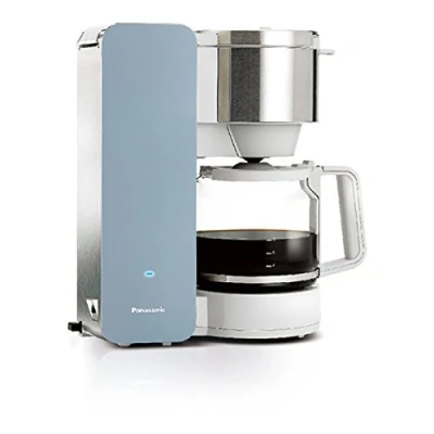 Image of Panasonic NCDF1AXC Coffee Maker 900Watts 8 Cup Stainless Steel &amp; Blue