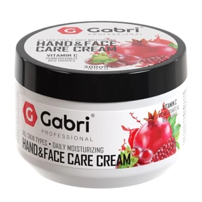 Image of Gabri Hand &amp; Face Care Cream 2in1 300ml Instantly Boosts Moisture Levels, Creates a Protective Layer Prevents Loss Daily Moisturising for All Skin Types (Pomegranate Grapes)