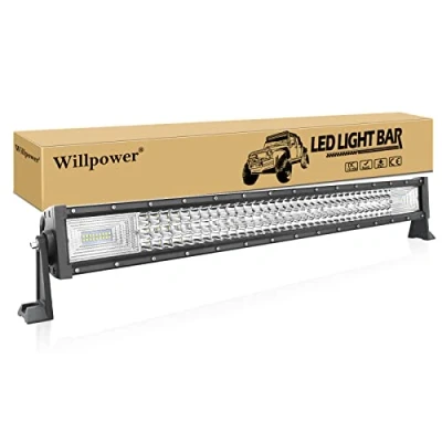 Image of Willpower 32 Inch 405W LED Light Bar 12V 24V Flood Spot Combo Beam Work Lamp Fog Lights for 4x4 Boat Offroad Truck Tractor SUV ATV Car