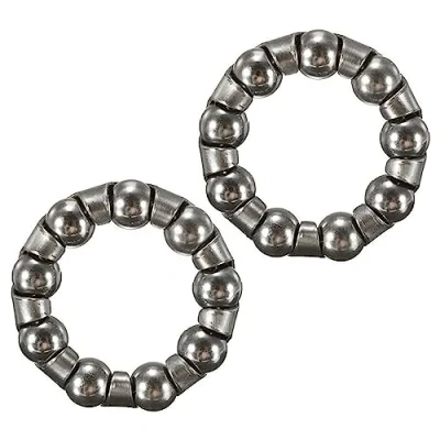 Image of Laxzo ® Bike Ball Bearing Retainer Replacement Mountain Parts 1/4 inch x 9 Balls Bicycle Repair Accessories for Kids/Stretch MTB Bearings Crank Bottom Bracket