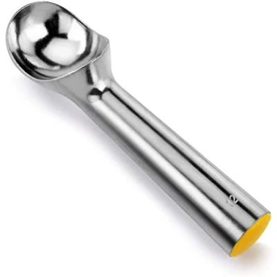 Image of Chabrias Ltd Commercial Grade Self Defrost Anti Freeze Portion Control Ice Cream Dipper Scoop Cast Aluminium (3oz Yellow)