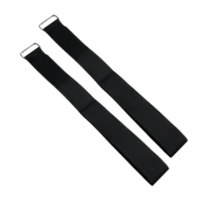 Image of Pack of 2 Heavy Duty Metal Buckle Hook and Loop Strap Fastener Cable Ties re usable Straps (6cmx70cm)