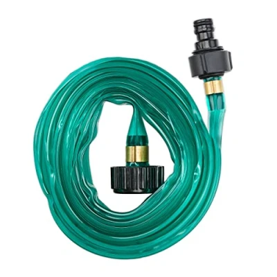 Image of Relaxdays Irrigation Hose, 3 m Long, Uniform Garden Watering, Flat, Connector, Hosepipe for Lawns &amp; Flowerbeds, Green