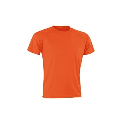 Image of Spiro Adults Unisex Impact Aircool Tee (L) (Orange)
