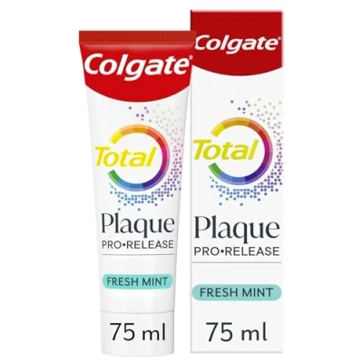 Image of Colgate Plaque Pro Release Fresh Mint Toothpaste 75ml, Dental Remover Toothpaste, Neutralises the Harmful Effect of Bacterial Plaque, Dissolves and Lifts Away Gum harming