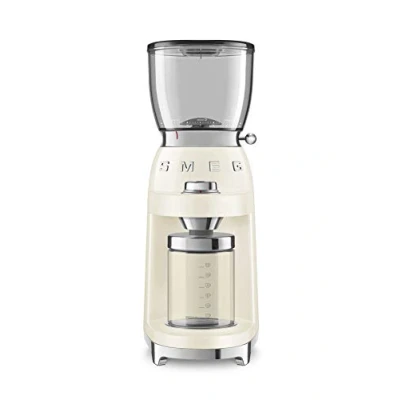 Image of Smeg CGF01CREU Electric Coffee Grinder with a Power of 150 W cream, Plastic, Cream