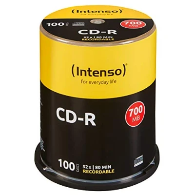 Image of Intenso 1001126 CD R 52x 100 Pack Cakebox