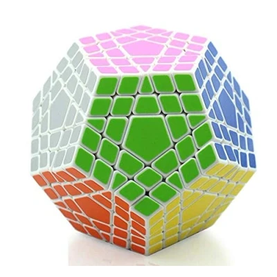Image of Gobus ShengShou 5x5 megaminx Dodecahedron Gigaminx Cube 12 Surface, 5 star difficulty (White)