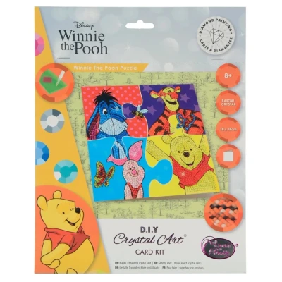 Image of Craft Buddy Crystal Art CCK DNY806 Winnie The Pooh Puzzle, 18x18cm Card