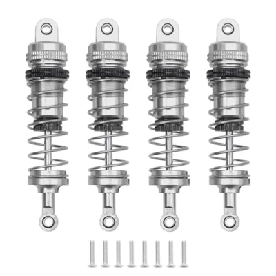 Image of hjuink RC Parts For Wltoys 144001 MN128 MN86 G500 1/14 Full Metal Front Rear Shock Absorber Oil Damper Modification Crawler Car Upgrade Parts(Gray)