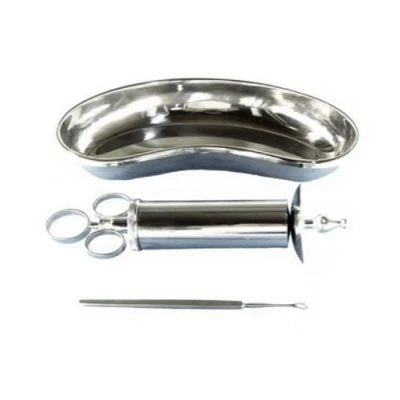 Image of 3 Piece Ear Wax Cleaning Kit, Syringe, Remover, Kidney Bowl