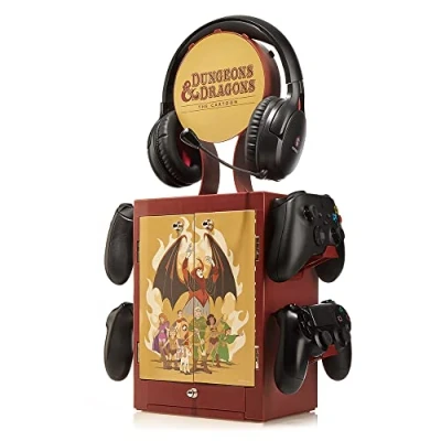 Image of Numskull Dungeons &amp; Dragons Gaming Locker, Controller Holder, Headset Stand for PS5, Xbox Series X S, Nintendo Switch Official and Merchandise