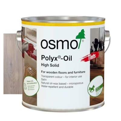 Image of Osmo Polyx® Oil Tints Hard Wax 3040, White Satin Finish, 2.5L Durable Wood for Wooden Furniture, Water Resistant Floor Wax, Treatments Ideal Oak, Pine, Spruce, Beech &amp; More
