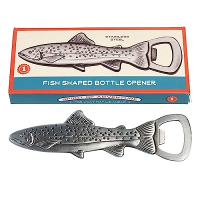 Image of Spirit of Adventure Fish Shaped Stainless Steel Bottle Opener
