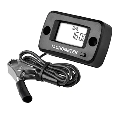 Image of YOOREAL Digital Tachometer,RPM Gauge Meter With Clip for Push Lawn Mower Car Generator Compressor Chainsaw Snowmobile Motorcycle ATV Truck