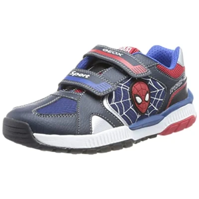 Image of Geox J Tuono Boy Sneaker, Navy red, 2.5 UK