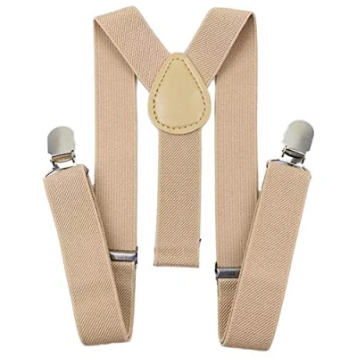 Image of DB Dickie Bow Childrens Kids Boys Vintage Braces (Cream) suitable for formalwear, weddings, parties, pageboy outfits