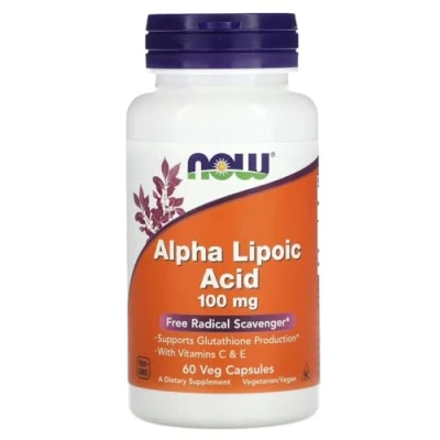 Image of Now Foods Alpha Lipoic Acid with Vitamins C &amp; E Antioxidant Support 100mg, 60 Veg Capsules