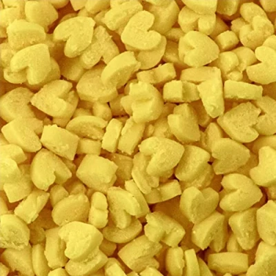 Image of Yellow Mini Heart Sprinkles 30g Bag Edible Cake Decoration Sugar Toppers